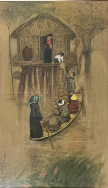 null HUNG

The house on the water, 1970

Watercolor and gouache on silk signed and...