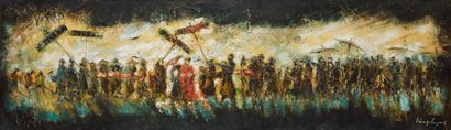 null VIETNAMIAN COACH - 20th century

The procession

Oil on canvas

Signed Van Phung

Dim....