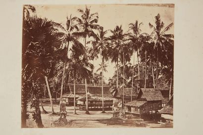 ÉMILE GSELL (1838 - 1879) (pour la plupart) Canal of the Cholon district at
Saigon,...