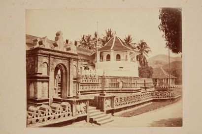 CHARLES T. SCOWEN (1852-1948) Catamaran on the beach, Temple of Brahma, views of...