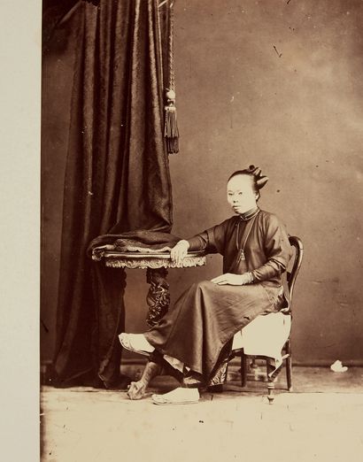 Attribué à ÉMILE GSELL (1838 - 1879) Indochinese portrait, Saigon, ca. 1870
Annotation...