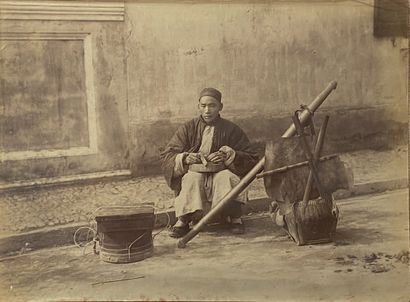 Types chinois, Pékin, années 1870 Deux épreuves...