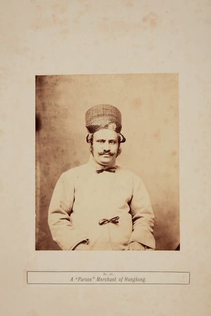 LAI AFONG (1838 ou1839-1890) Marchand Parsee, Hong Kong 1873
Épreuve albuminée, forte...