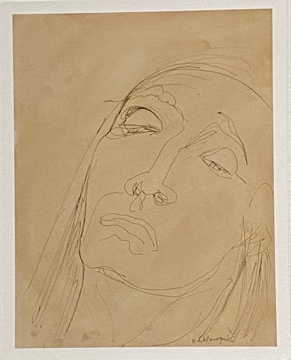 null Henri de WAROQUIER (1881-1970)

Portrait 

Ink signed on the lower right corner,...