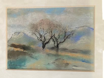 null Henri OTTMANN (1877-1927)

Landscape with two trees

Charcoal and pastel, signed...