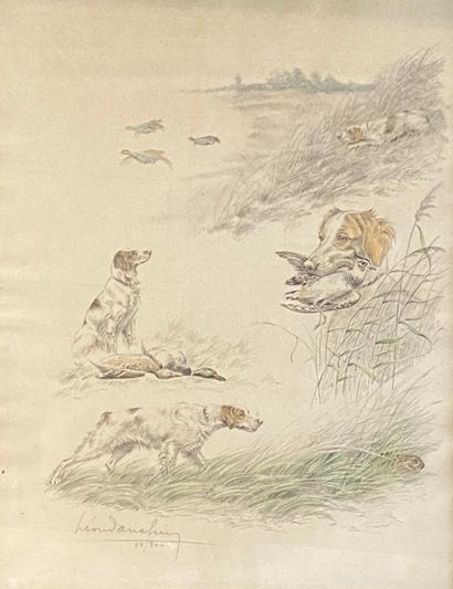 null Leon Danchin (1887-1938)

Chiens de chasse

Deux gravures en couleurs, signées...