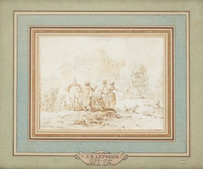 Jean - Baptiste LEPRINCE (Metz 1734 - Lagny sur Marne 1781) Le bivouac
La cariole...