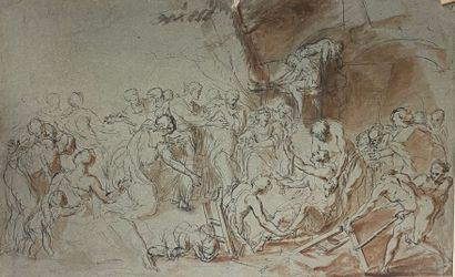 null Deux dessins :



- Ecole ITALIENNE du XVIIème siècle, suiveur d’Annibal CARRACHE

Saint...