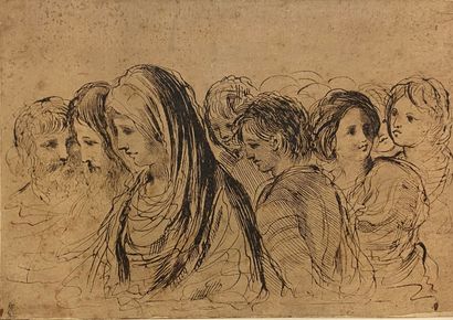 null Set of four drawings:



- VENITIAN school of the XIXth century, follower of...