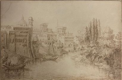 null Two drawings :



- School of the NORTH of Italy of the XVIIth century

Landscape...