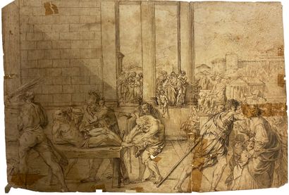 null Set of six drawings:



- ITALIAN school of the XVIIIth century

The Virgin...