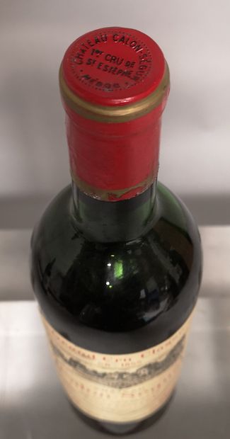 null 1 bouteille Château CALON SEGUR - 3e GCC Saint Estephe 1972 

Etiquette légèrement...