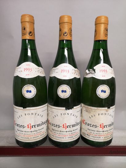 null 3 bottles CROZES HERMITAGE "Les Pontaix" - GAEC Les GAMETS FAYOLLE 1993 

Labels...