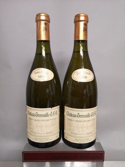 null 2 bouteilles CHABLIS Grand Cru "Grenouille" - La CHABLISIENNE 1998 

1 niveau...