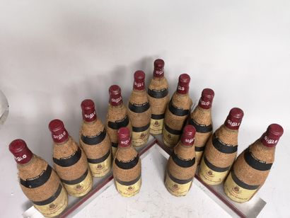  12 bouteilles ESPAGNE Rioja "SIGLO" - Bodegas Unidas AGE 1964 
Étiquettes tachées...