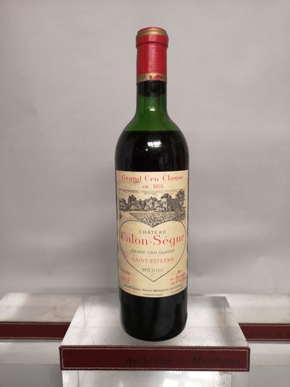 null 1 bottle Château CALON SEGUR - 3rd GCC Saint Estephe 1972 

Label slightly stained....