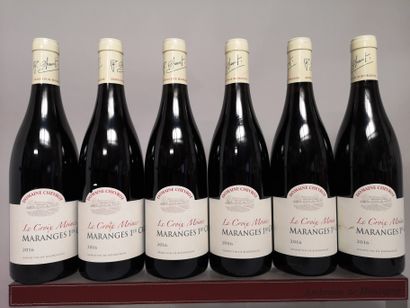  6 bouteilles MARANGES 1er Cru "La Croix Moines" - Domaine CHEVROT 2016 
Etiquettes...
