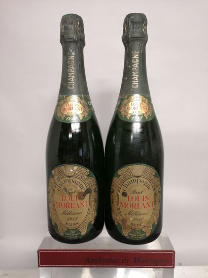 null 2 bouteilles CHAMPAGNE Brut - Louis MORLANT 1981 

Etiquettes légèrement tachées...