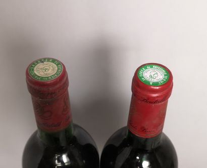 null 2 bouteilles Château CLARKE - Listrac 1 de 1981 et 1 de 1995 

Etiquettes légèrement...