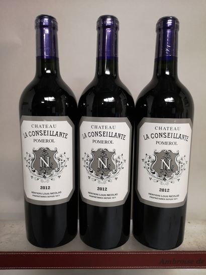 null 3 bottles Château La CONSEILLANTE - Pomerol 2012