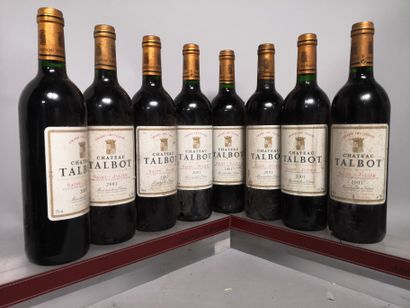 null 8 bottles Château TALBOT - 4th Gcc Saint Julien 2001 

Slightly stained lab...