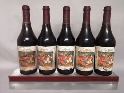  5 bouteilles ARBOIS "Cuvée des Grand Maîtres - Gauguin" - Henri Maire 1998 
Etiquettes...