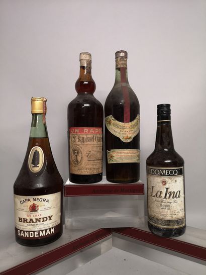 null 4 bouteilles ALCOOLS DIVERS 

CURACAO Jacki, St. RAPHAEL QUIQUINA, 1 SHERRY...