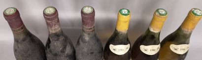 null 6 bouteilles RHONE DIVERS Années 1980 A VENDRE EN L'ETAT 

3 CONDRIEU et 3 CHÂTEAUNEUF...