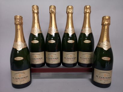 null 6 bottles CHAMPAGNE "Cuvée Millésime" - H. Goutorbe 2007