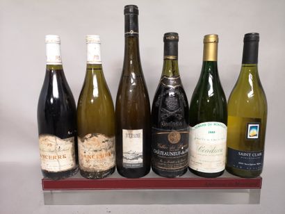  6 bouteilles VIN DIVERS FRANCE et ETRANGER A VENDRE EN L'ETAT 
CONDRIEU, SANCERRE,...