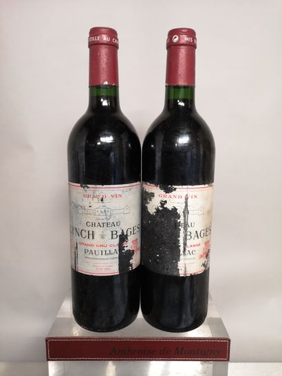 null 2 bouteilles Château LYNCH BAGES - 5e GCC Pauillac 1995 

Etiquettes tachées...