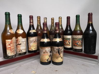  12 bouteilles ARBOIS DIVERS Blancs et rouges - Henri Maire A VENDRE EN L'ETAT