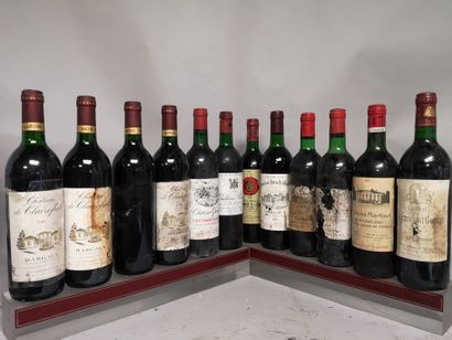 null 12 bouteilles BORDEAUX DIVERS Millésimes des années 1980 et 1990 A VENDRE EN...
