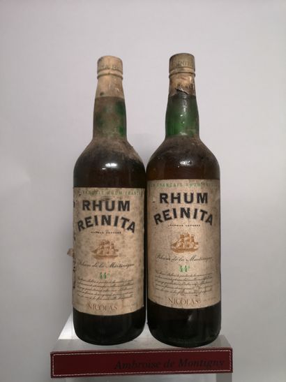 null 2 bouteilles 1l RHUM de la Martinique REINITA Années 60 - Nicolas 

Couleur...