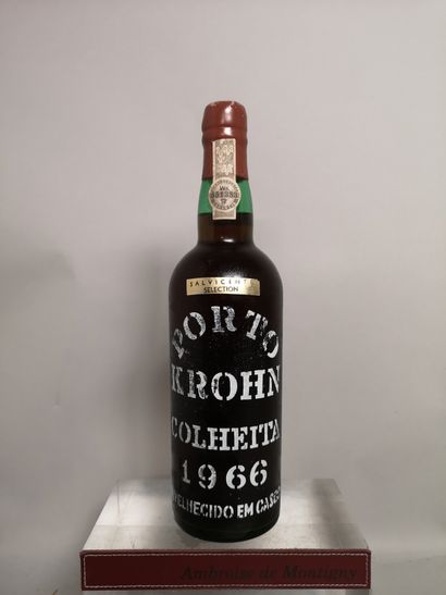  1 bouteille PORTO COLHEITA - KROHN 1966 Mis en bouteille en 1990. 
Contre étiquette...