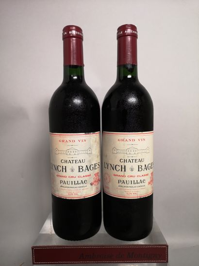 null 2 bouteilles Château LYNCH BAGES - 5e GCC Pauillac 1989 

Etiquettes légèrement...