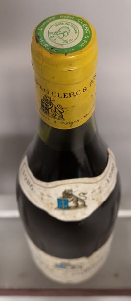 null 1 bottle PULIGNY MONTRACHET 1er Cru "Les Combettes" - Henri CLERC 1986 

Stained...