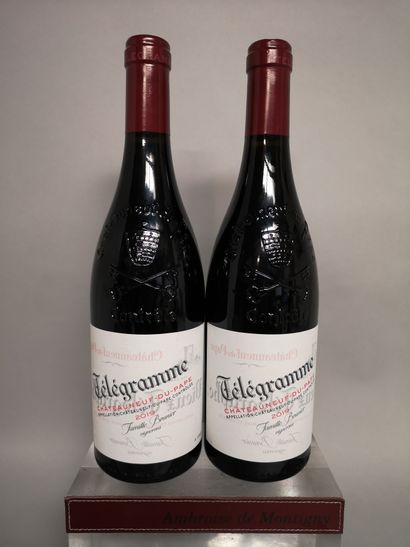 null 2 bottles CHÂTEAUNEUF du PAPE "Telegram" - BRUNIER 2019