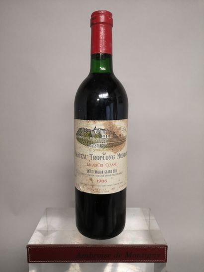 null 1 bottle Château TROPLONG MONDOT - Grand cru de Saint Emilion 1986 

Stained...