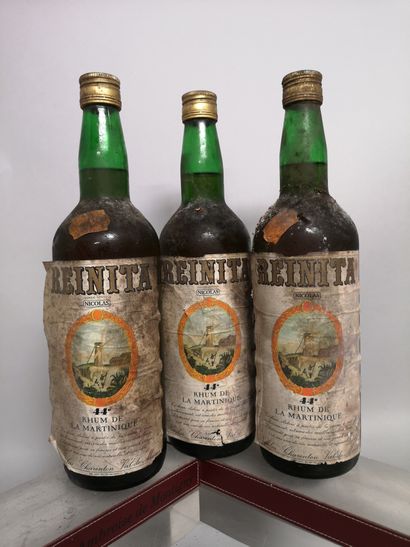 null 3 bouteilles 1l RHUM de la Martinique REINITA Années 70 - Nicolas 

Couleur...