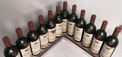  12 bouteilles PORTUGAL CAVES VELHAS "Garrafeira" 1964 
Étiquettes tachées. Niveaux...
