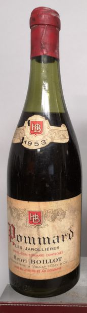 null 1 bouteille POMMARD "Les Jarollières" - Henri BOILLOT 1953 

Étiquette légèrement...