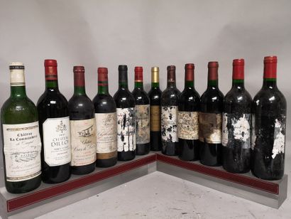 null 8 bouteilles BORDEAUX DIVERS Millésimes des années 1980 et 1990 A VENDRE EN...