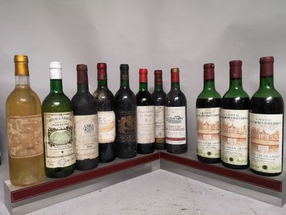 null 11 bouteilles BORDEAUX DIVERS Millésimes des années 1970 à 1993 A VENDRE EN...