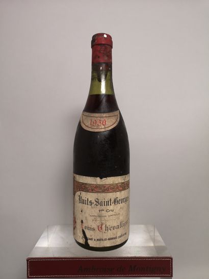  1 bouteille NUITS SAINT GEORGES 1er cru - Louis CHEVALLIER 1950 
Etiquette légèrement...