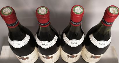  4 bouteilles NUITS SAINT GEORGES 1er cru "Les Saints Georges" - Leon VIOLLAND 1978...