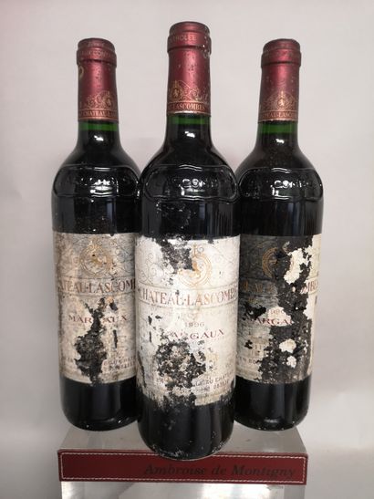 null 3 bottles Château LASCOMBES - 2nd GCC Margaux 1996 

Tattered labels, 1 illegible...