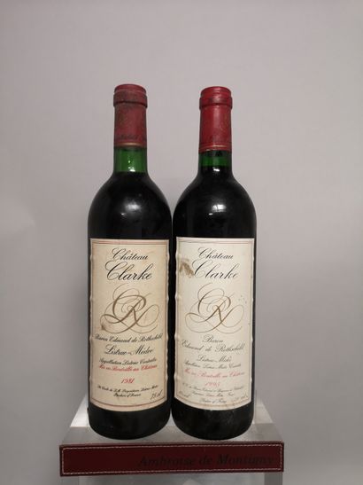 null 2 bottles Château CLARKE - Listrac 1 of 1981 and 1 of 1995 

Labels slightly...