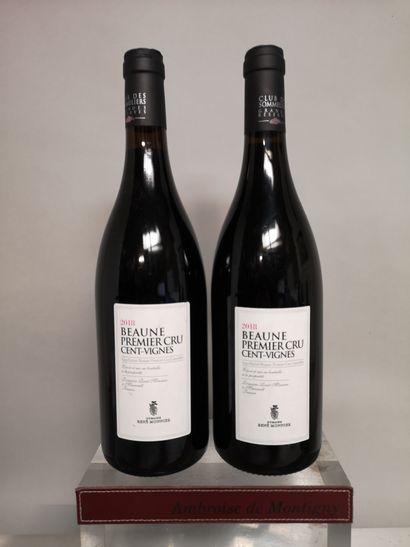  2 bouteilles BEAUNE 1er Cru "Cent Vignes" - René MONNIER 2018