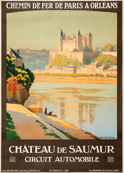 Constant Léon DUVAL (1877-1956) Ensemble de trois affiches
- Château de Saumur
Imprimerie...